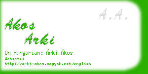 akos arki business card
