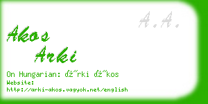 akos arki business card